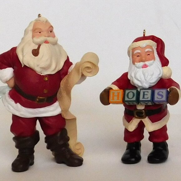 Lot Of 4 HALLMARK KEEPSAKE Santa Claus Ornaments in boxes Golfing Santa - Picture 5 of 10